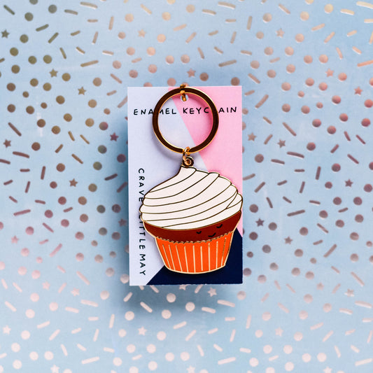 Red Velvet Cupcake Keychain